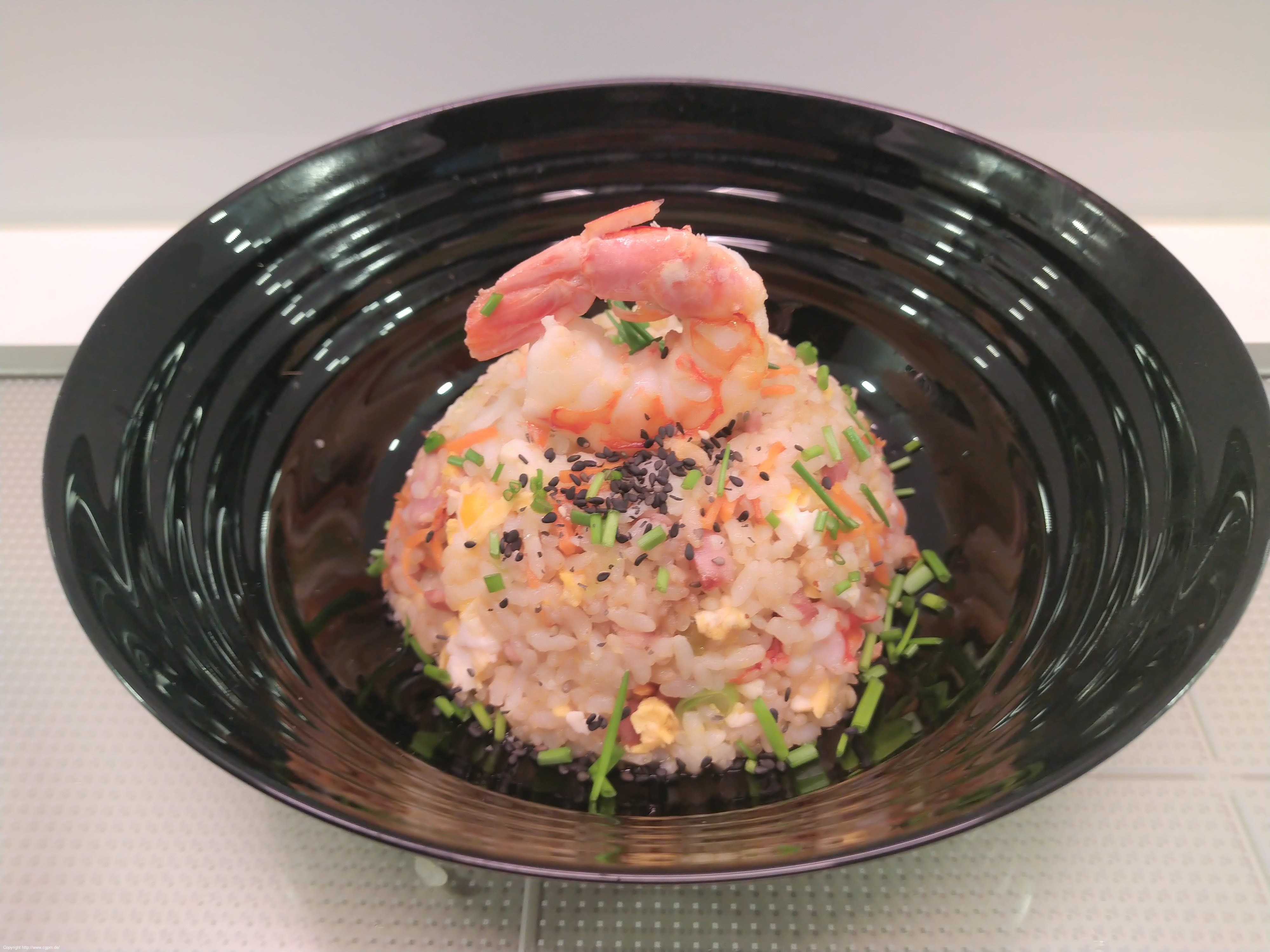 Fried Rice mit Garnelen